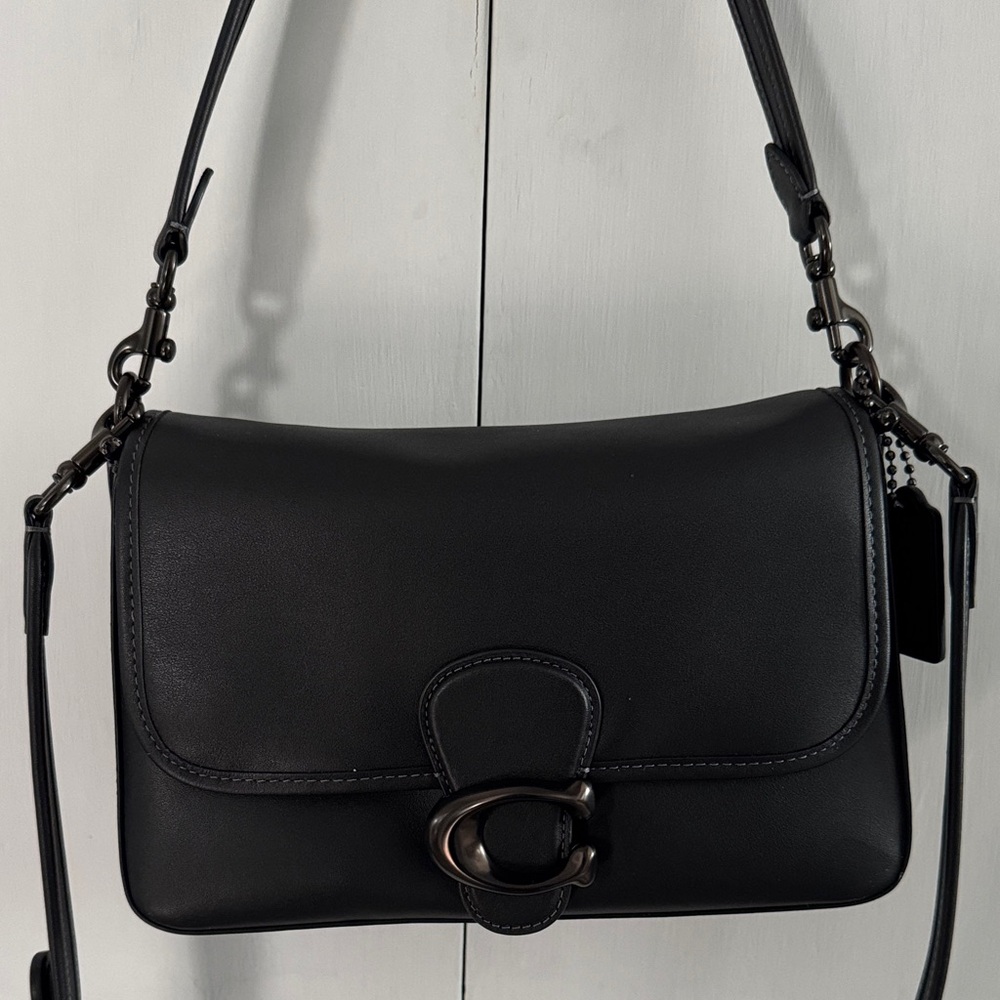 Coach TABBY Black Leather Shoulder Bag